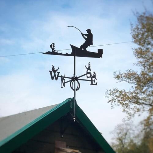 20-Inch Weathervane with Animal Ornament, Garden Stake Weather Vane Professional Measuring Tool Garden Yard, Easy to Assemble