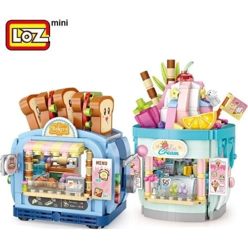 LOZ Blocks DIY Building Bricks Cute Small Store Model Toy for Children Mini Shop Kids Gift Girls Present Christmas 1745