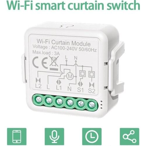 Tuya WiFi Curtain Module Switch Roller Shutter Blinds Motor Wireless Smart Home APP Remote Control Works With Alexa Google Home