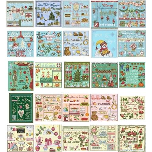 Lafite Series 3 patterns Counted Cross Stitch 11CT 14CT 18CT color Aida DIY Chinese Cross Stitch Kits Embroidery Needlework Sets