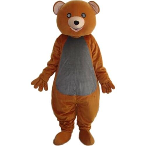 New Style Brown Mascot Costume Mr. Bear Fursuit Halloween Party Apparel Cosplay Costumes Cartoon Doll Birthday Gift for Adult
