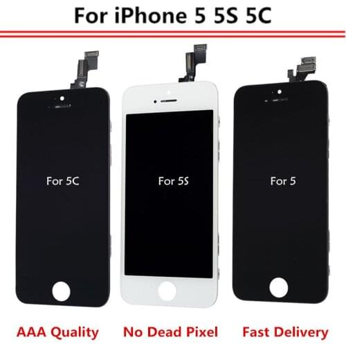 OEM AAA LCD Touch Screen For iPhone 5 5S 5C LCD Display Assembly With Digitizer Glass No Dead Repair Part 100% Tested