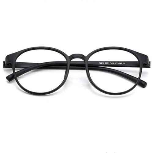 New TR90 Anti Blue Light Soectacle Frame Mens Retro Round Two-tone Eyeglasses Ladies Simple Fashion Flexible Myopia Eyewear