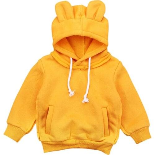 2018 Autumn Spring Baby Boys Sweatshirt Cute Bear Bears Hoodies 1-4Yrs Baby Girl Clothes Girls Tops Coats Casual boy Outerwear