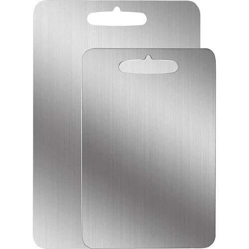 304 Stainless Steel Cutting Board Wear-Resistant Anti-Rust Kitchen Household Rectangular Chopping Board,2 Pcs