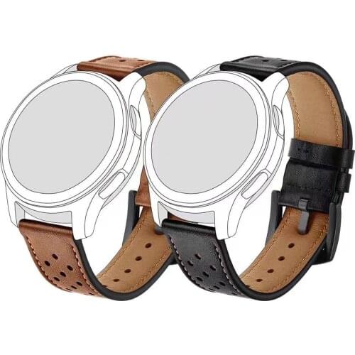 Leather Strap For Samsung Galaxy Watch 4 Classic 46mm 42mm Smart watch breathable bracelet strap for Galaxy watch 4 40mm 44mm