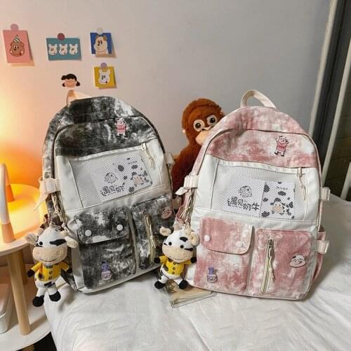 New Canvas Fashion School Bags For Girls Womens Backpack With Multiple Pockets And Large Capacity All-match Travel Backpacks