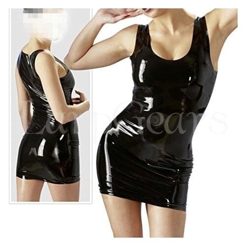 Latex Mini Dress Sexy Lingerie Rubber Fun Fancy Dress Exotic Apparel Costumes Catsuit
