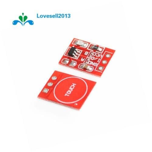2 Pcs/Lot TTP223 Touch Key Switch Module Touching Button Self-Locking/No-Locking Capacitive Switches Single Channel Button