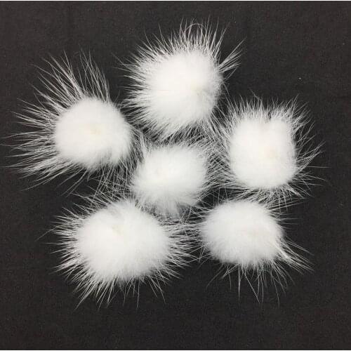 Multi Colors Real Rabbit Fur Flat Pompom Ball Decoration 25 mm For DIY Hand Craft Making Jewelry 17 colors
