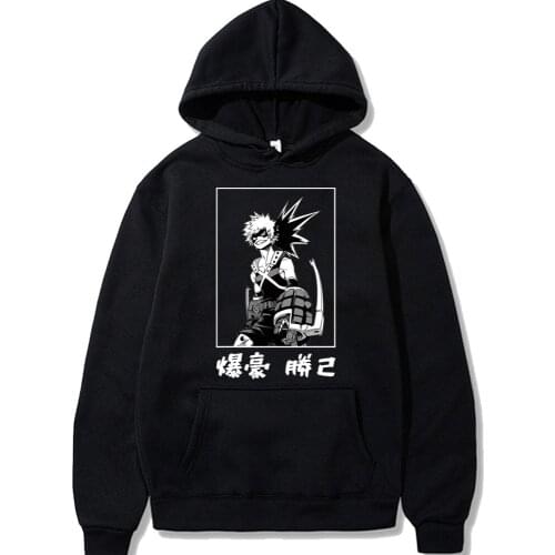 2020 Anime My Hero Academia Hoodie for Men Women Long Sleeve Anime Manga Bakugou Katsuki Hoodie Pullover Tops Gift