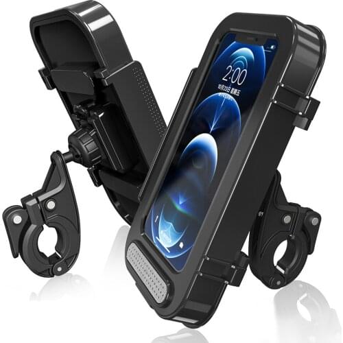 Waterproof Bicycle Phone Holder Universal Motorcycle Bike Handlebar Cell Phone Stand Bracket Support Mount For iPhone 12 Samsung