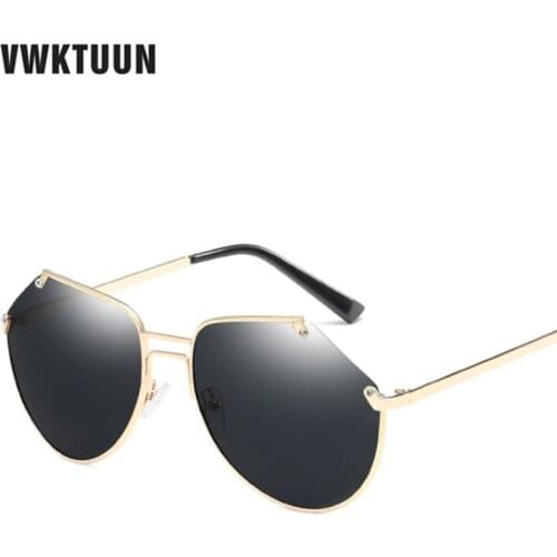VWKTUUN New Star Fashion Geometric Sunglasses Women Men Eyewear Brand Designer Glasses Mirror Points Sun Glasses UV400 Shades