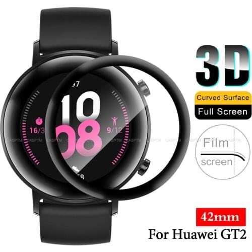 Watch protective film for huawei watch gt 2 screen protector 42mm 3d soft full coverage not glass smart wearable accessories