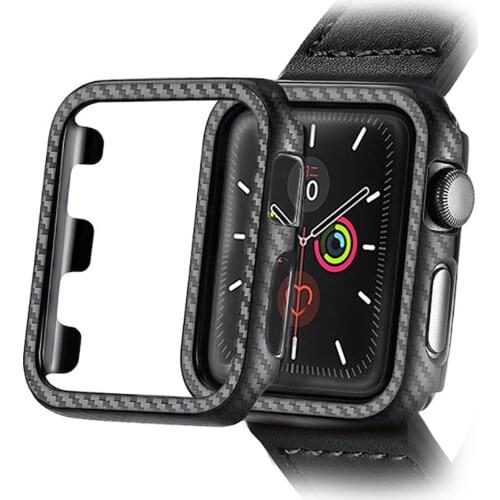 Screen Protective Case For Apple Watch 5 4 3 iwatch 40/38mm 44/42mm Frame Carbon Protective Case covers Bumper watch Accessories