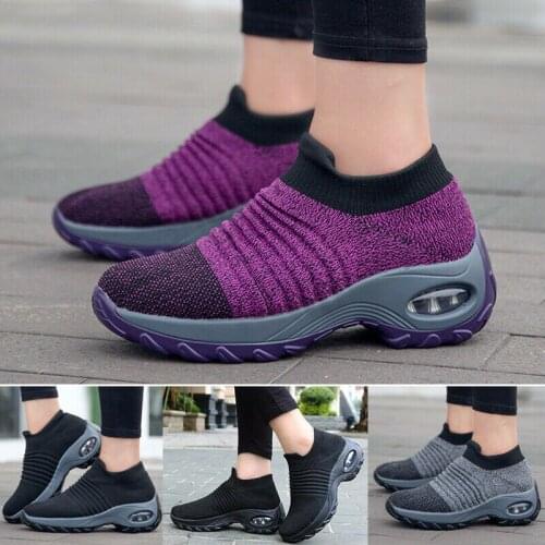 New Women Walking Shoes Super Soft Comfort Height Increase Travel Outdoor Shoes Non-Slip Large Size Shoes Middle-Aged Elderly