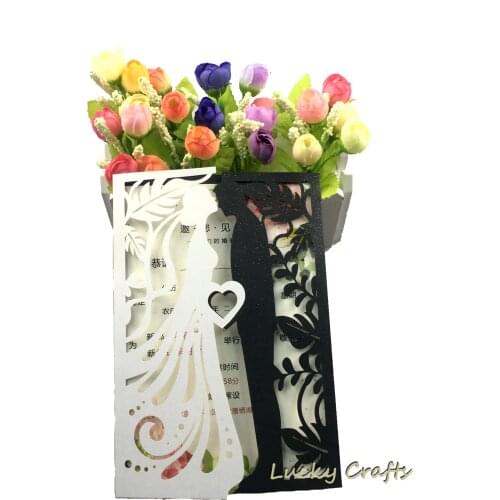 1pcs sample free shipping Laser Cut Bride and Groom Pearl Paper wedding invitation cards for wedding engagement shower birthday