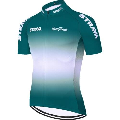 2021 team Strava short sleeve cycling jersey quick dry team maglia ciclismo Summer breathable mallot ciclismo mujer verano men