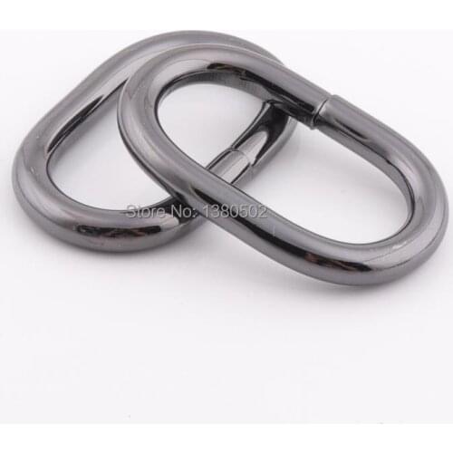 6pcs/lot metal black color oval Buckles for bag belts garment garment accessories