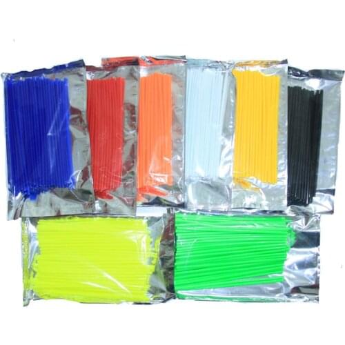 New 72Pcs 24cm Motorcycle Wheel Spoked Protector Wraps Rims Skin Trim Covers Pipe For Motocross Bicycle Bike Cool Accessories