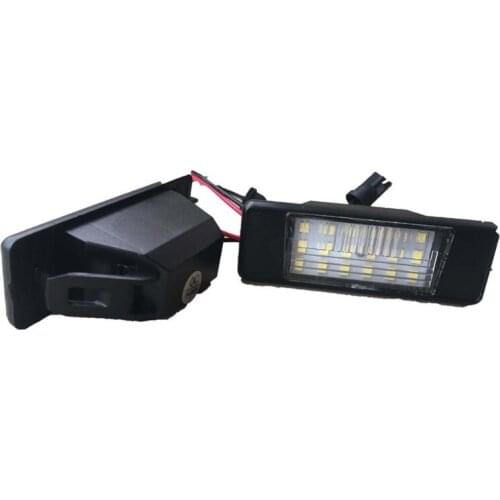 Car Rear LED Number License Plate Light Lamp Car Replacement White Rear Number Lights for X-Trail JUKE Qashqai Versa NV200 1XCF