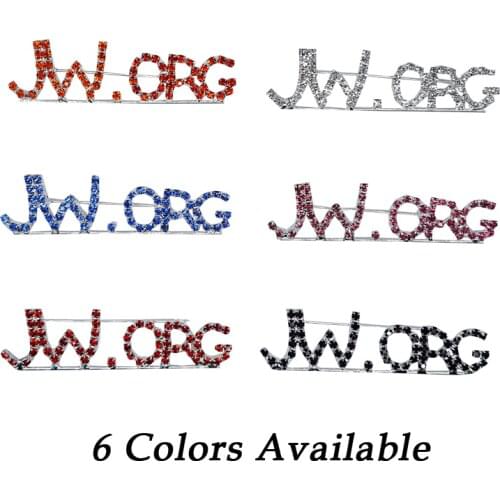 Jehovahs Witness Rhinestone Brooch Jewelry "JW.ORG" Word Lapel Pin Gift