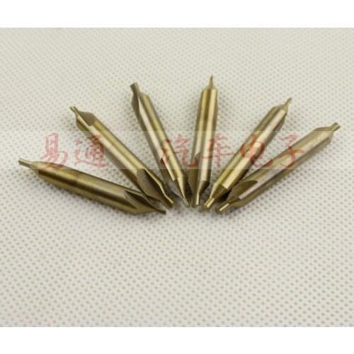 Double head titanizing 1.5 mm and 2.5 mm Spiral groove center drill .high speed steel center drill for vertical key machine