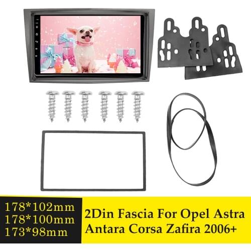 Double 2 Din Car Radio Fascia Cover Installation Trim Kit for Opel Vectra Astra Zafira 2006+ CD Dashboard Frame Panel Bezel