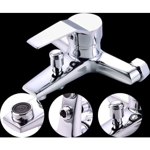 Copper Shower Faucet Bathtub Faucet Bathroom Water Heater Concealed Triple Hot and Cold Water Faucet Switch Mixing Valve H8221