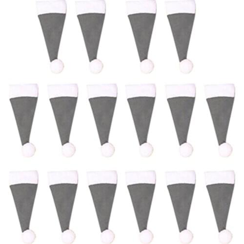 16pcs Cutlery Holder Tableware Pouch Christmas Accessories Winebottle Cap Christmas Table Decor for Festival Christmas