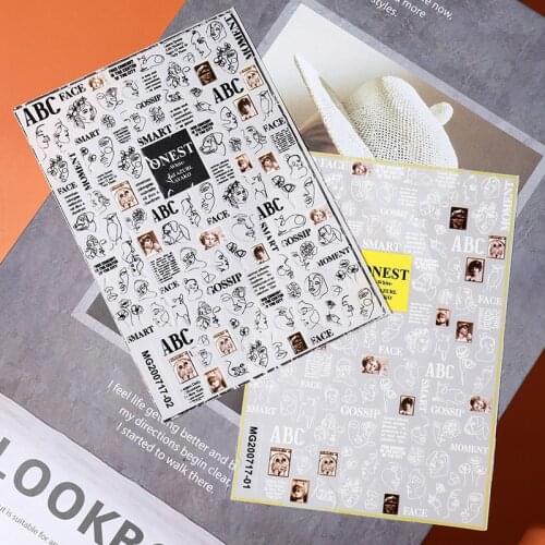Nail Art Sticker Decal Hot Sale Human Face Abstract Painting Nail Art