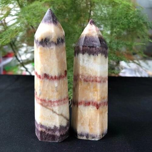Natural Crystal Point Pork Stone Healing Stone Quartz Crystal Wand Tower Mineral 80-95mm for Home Decoration Ornaments DIY Gift