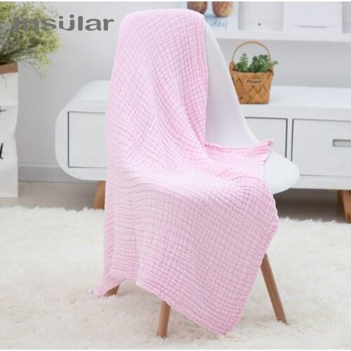 New 100% Cotton Muslin Baby Swaddles Soft Newborn Blankets Bath Gauze Infant Wrap Sleepsack Stroller Cover Play Mat Baby Clothes