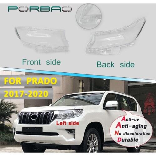 Car Headlight Lens For Toyota Prado 2017 2018 2019 2020 Headlamp Cover Car Replacement Front Transparent Auto Shell DIY
