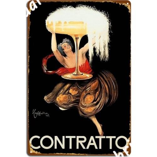 Contratto Poster Metal Plaque Poster Vintage Cinema Garage Wall Plaque Kitchen Tin Sign Posters