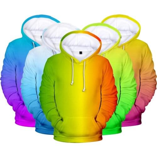 Blue Purple Hoodies Mens 2021 Cap Sweatshirts Men Women Custom Colourful Gradient Hoodie Mens Solid Color Hooded Brand Coats