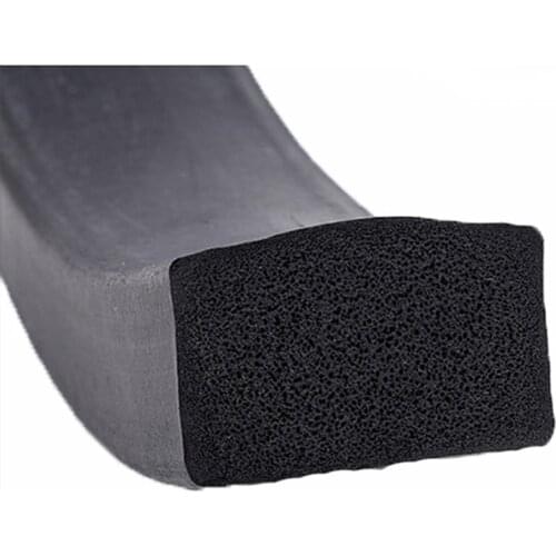 5meter All Sizes EPDM Foamed Rubber Square Type Sealing Strip Sound Proofing Dustproof Black Foamed Rectangle Seal Strip