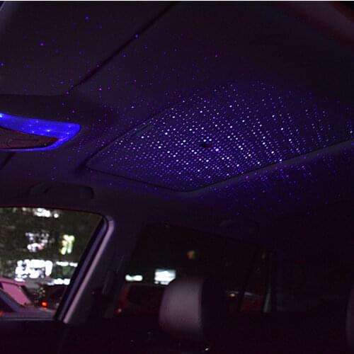 USB Car Led Atmosphere Lamp Roof Star Night Light Projector Adjustable Light Car Interior Decoration