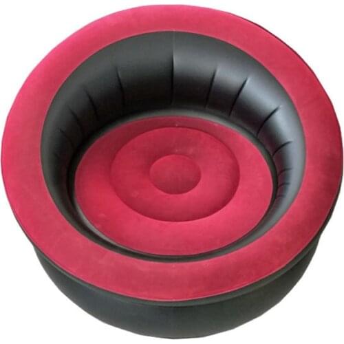 Thicken Plastic Inflatable Sofa Stool Chair, Indoor or Outdoor, Inflation Size 82X82X50cm for Adults Home Office Break Sofa