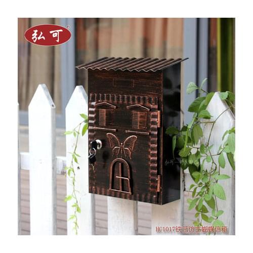 European-style villas retro creative rural mailbox outside rainproof outdoor mailboxes, post box, boite aux lettres