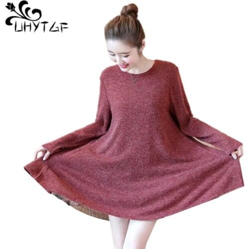 UHYTGF 5XL Oversized Sweatshirt Women Fashion Stitching Casual Autumn Winter T-Shirt Long-Sleeved O Neck Elegant Top Female 2005