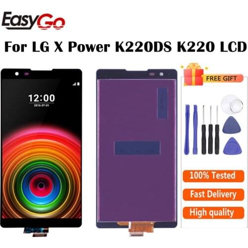 For LG X Power X3 K220ds K220dsK K210 K450 K220 LCD Screen Display + Touch Screen Digitizer Assembly Free Shipping