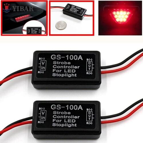 1PC Flash Strobe Vehicle Car GS-100A Flasher Module For Vehicles Car LED Brake Stop Light Lamp Signal Light Controller 12V
