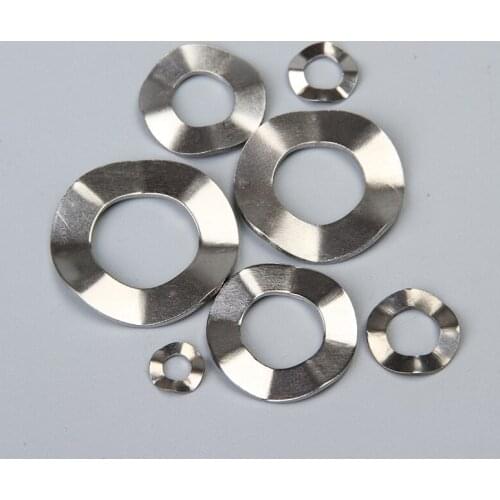 10pcs M8 M10 M12 M14 stainless steel GB955 wave washer four wave peak elastic gasket spring pad