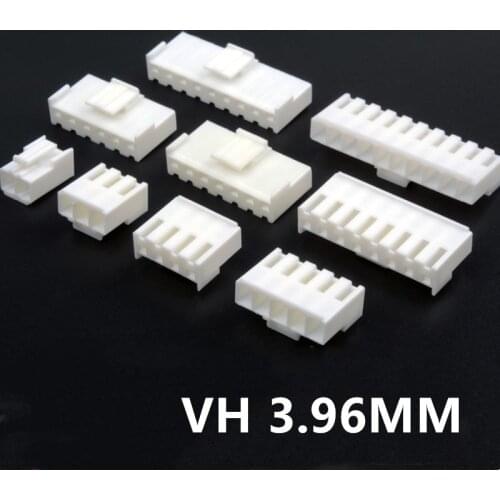 20pcs VH Connector 3.96mm pitch 2/3/4/5/6/7/8/9/10P 2-8Pin Housing
