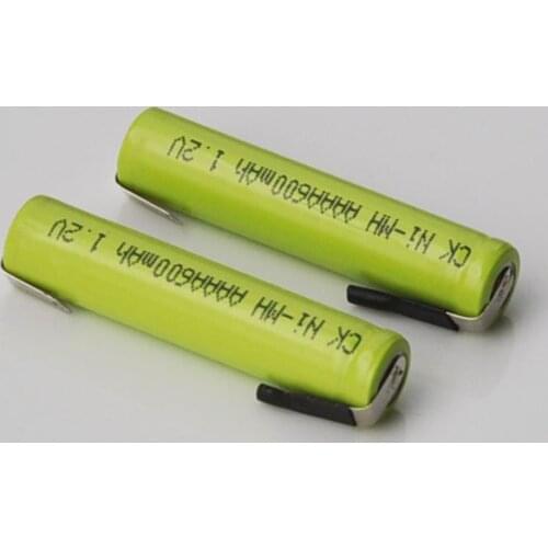 4-10PCS 1.2V AAAA rechargeable battery 600mah 4A ni-mh nimh cell with welding pins tabs for LED Laser pointer pen flashlight