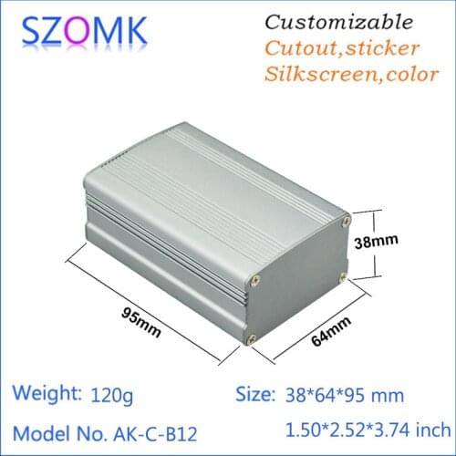 4 pcs, 38*64*95mm hot selling diy box aluminum electronics enclosure outlet boxes aluminum extrusion enclosure project box