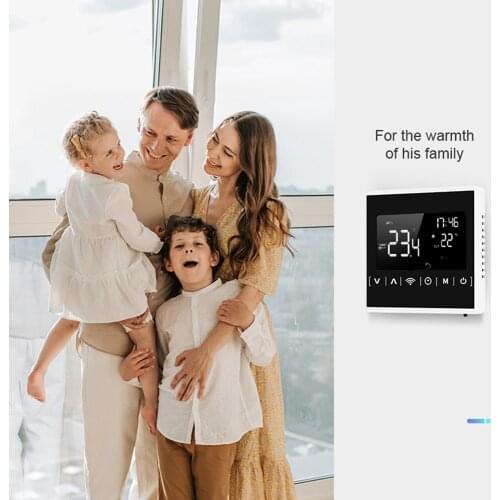 85-250V Wi-Fi Smart Thermostat Weekly Programmable Thermostat APP Control LCD Heating Temperature Controller Anti-freeze