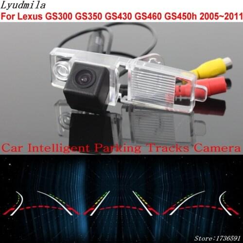 Car Intelligent Parking Tracks Camera FOR Lexus GS300 GS350 GS430 GS460 GS450h 2005~2011 HD CCD Car Reverse Rear View Camera
