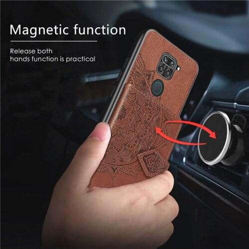 Kickstand Magneti Cases For Xiaomi Redmi Note 9S 9 Pro Max Note 8T 8 7 6 Wallet Cover TPU Bumper Skin Card Slot Stand Phone Bags
